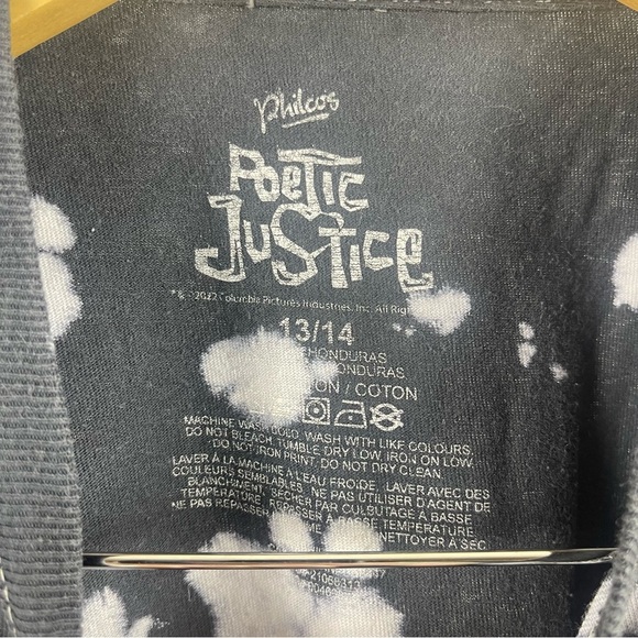 Philco's Poetic Justice Kids Size 10 12 Graphic Tee Bleach Dye Grunge Rap Philco - Picture 4 of 6